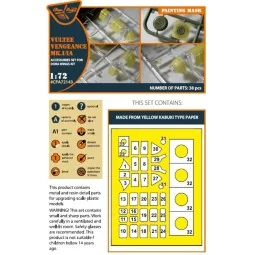 Vultee Vengeance Mk.I/IA painting mask for Dora Wings kit, 1/72 - C... 2