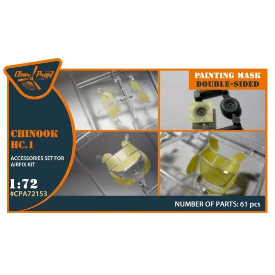 Chinook HC.1 double-sided painting mask for Airfix kit, 1/72 - Clea...