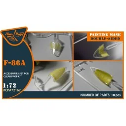 F-86A double-sided painting mask for CP kits, 1/72 - Clear Prop Acc...