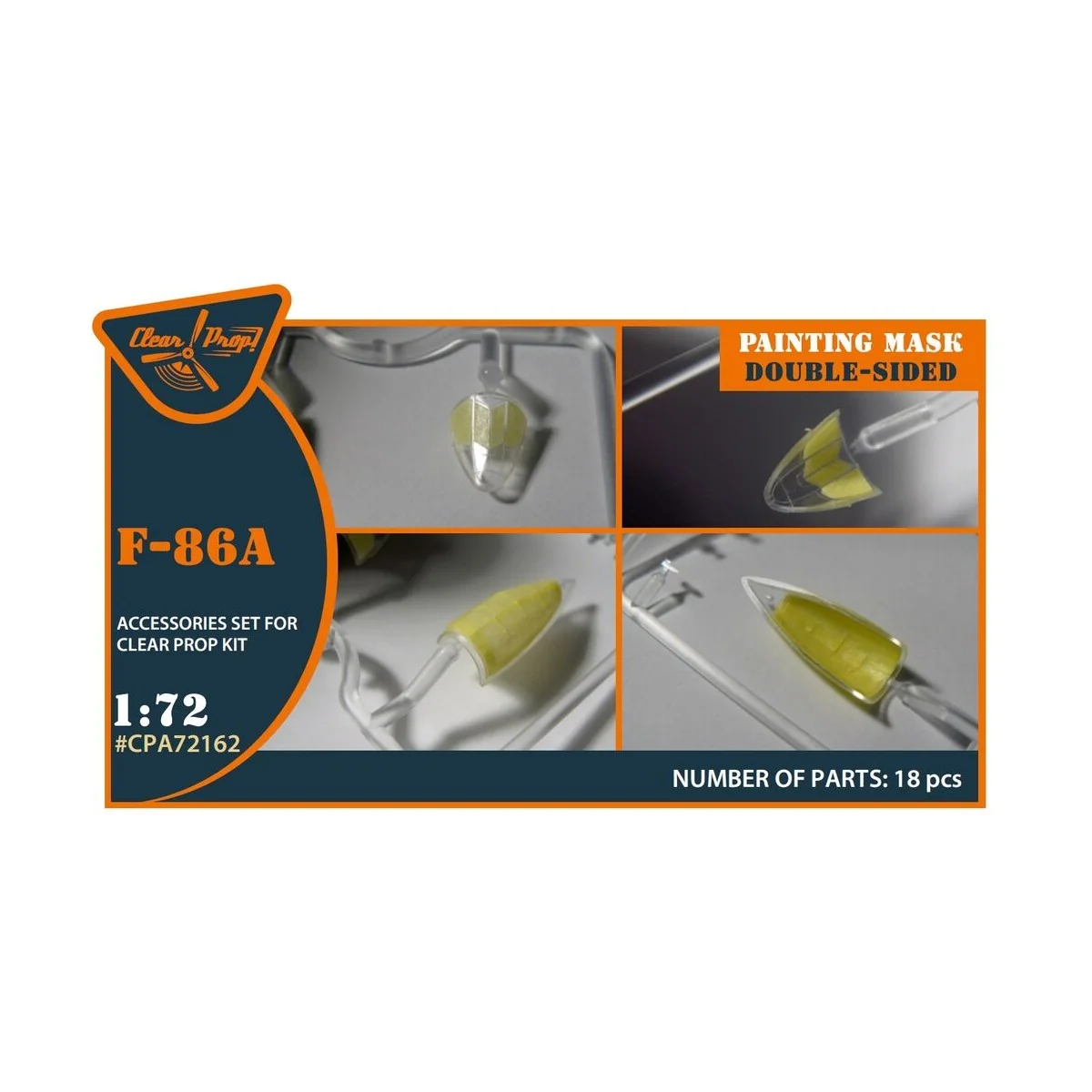 F-86A double-sided painting mask for CP kits, 1/72 - Clear Prop Acc...