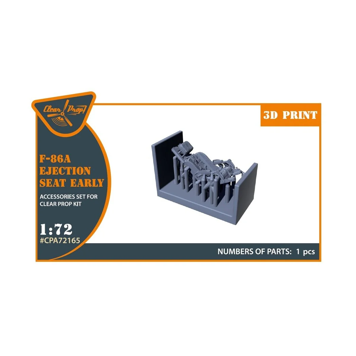 F-86A Ejection seat early for CP kits, 1/72 - Clear Prop Accessorie...
