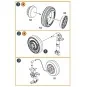 F-86A wheel set type 2 for CP kits, 1/72 - Clear Prop Accessories C...