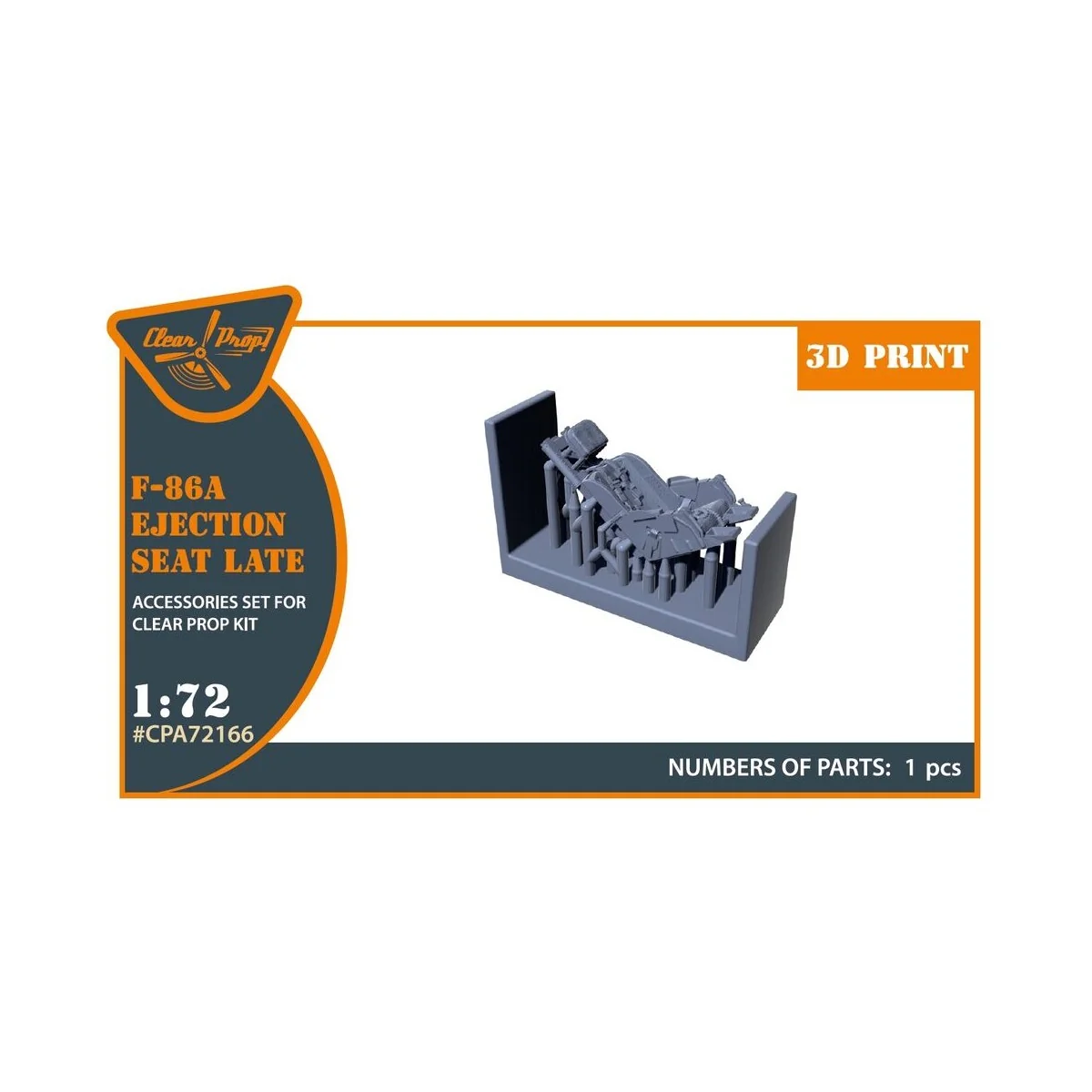 F-86A Ejection seat late for CP kits, 1/72 - Clear Prop Accessories...