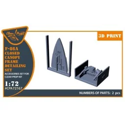 F-86A Closed canopy frame detailing set for CP kits, 1/72 - Clear P...