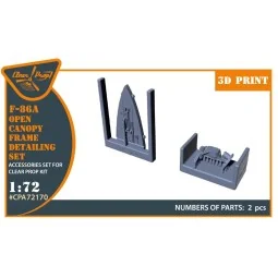 F-86A Open canopy frame detailing set for CP kits, 1/72 - Clear Pro...