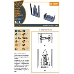F-86A Open canopy frame detailing set for CP kits, 1/72 - Clear Pro... 2