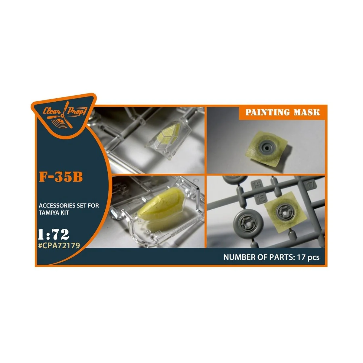 F-35B painting mask for Tamiya kit, 1/72 - Clear Prop Accessories C...