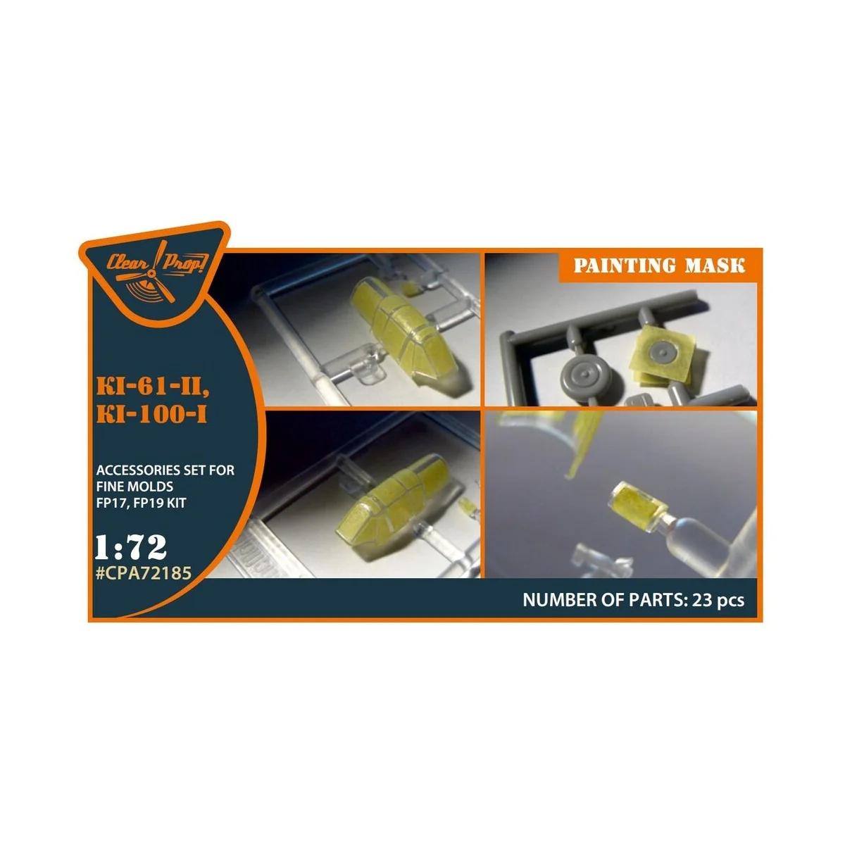 Ki-61-II, Ki-100-I painting mask for Finemolds FP17, FP19 kits, 1/7...