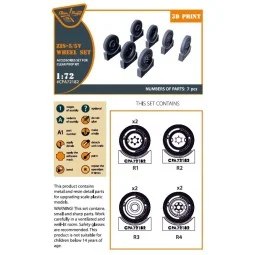 ZiS-5/5V wheel set, 1/72 - Clear Prop Accessories CPA72182 2
