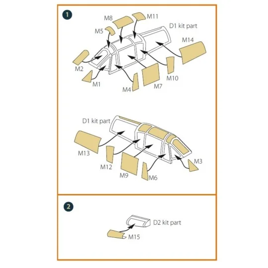 Ki-61-II, Ki-100-I painting mask for Finemolds FP17, FP19 kits, 1/7...