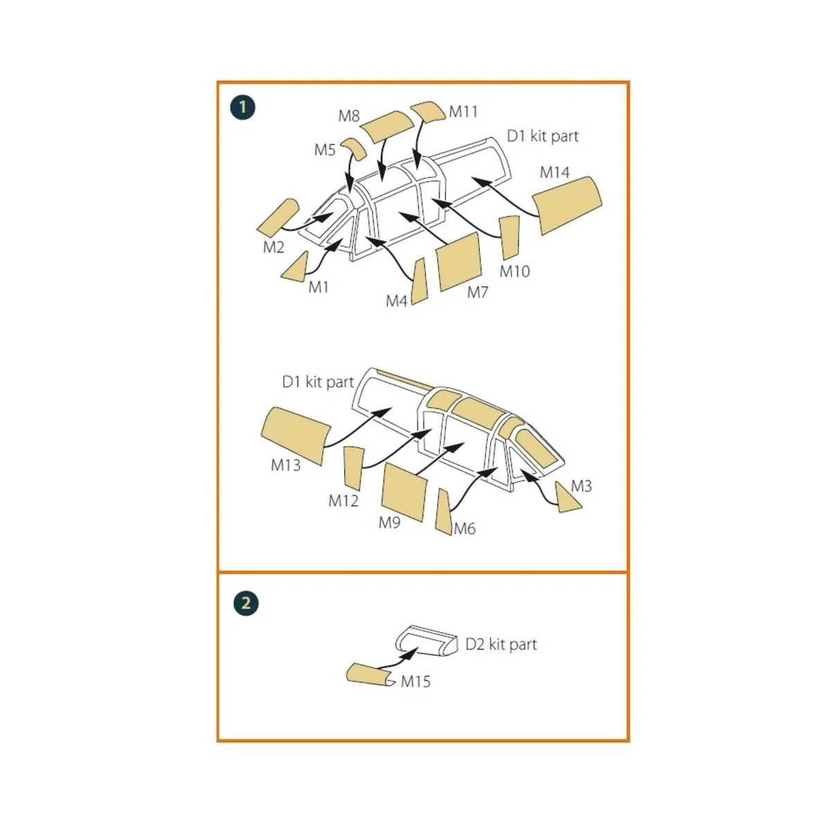 Ki-61-II, Ki-100-I painting mask for Finemolds FP17, FP19 kits, 1/7...
