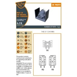 MiG-19 air brakes for CP kits, 1/72 - Clear Prop Accessories CPA72187 2