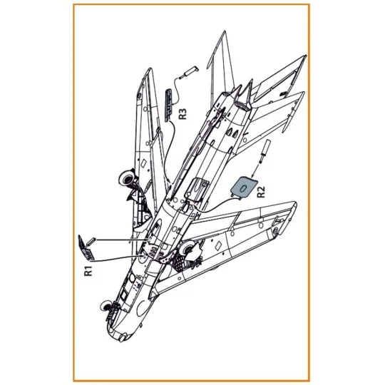 MiG-19 air brakes for CP kits, 1/72 - Clear Prop Accessories CPA72187