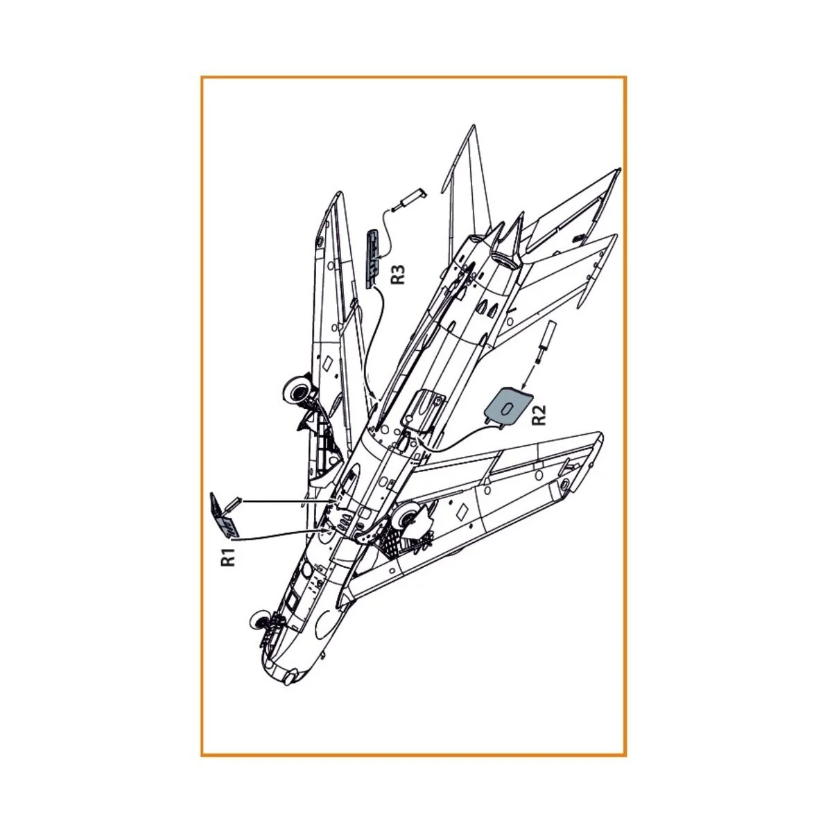 MiG-19 air brakes for CP kits, 1/72 - Clear Prop Accessories CPA72187