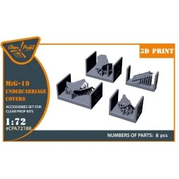 MiG-19 undercarriage covers for CP kits, 1/72 - Clear Prop Accessor...