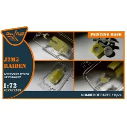 J2M3 Raiden painting mask for Hasegawa kits, 1/72 - Clear Prop Acce...