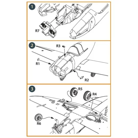 Culver PQ-14 Exterior set for CP kits, 1/72 - Clear Prop Accessorie...