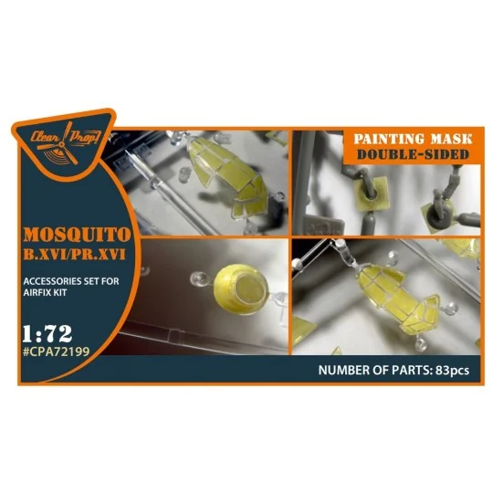 Mosquito B.XVI/PRXVI double-sided painting mask for Airfix kit, 1/7...
