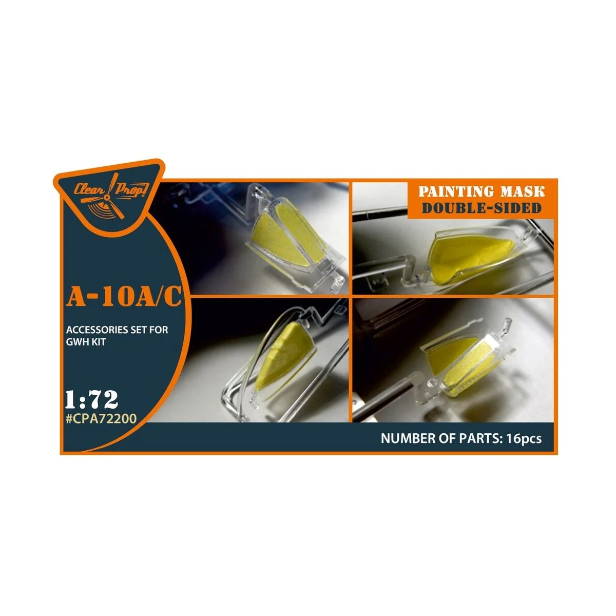 A-10 A/C double-sided painting mask for GWH kit, 1/72 - Clear Prop ...