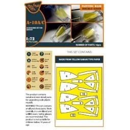 A-10 A/C double-sided painting mask for GWH kit, 1/72 - Clear Prop ... 2