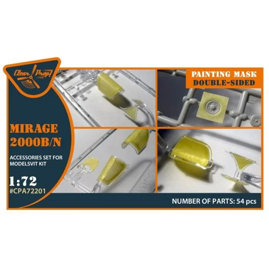 Mirage 2000B/N double-sided painting mask for Modelsvit kit, 1/72 -...