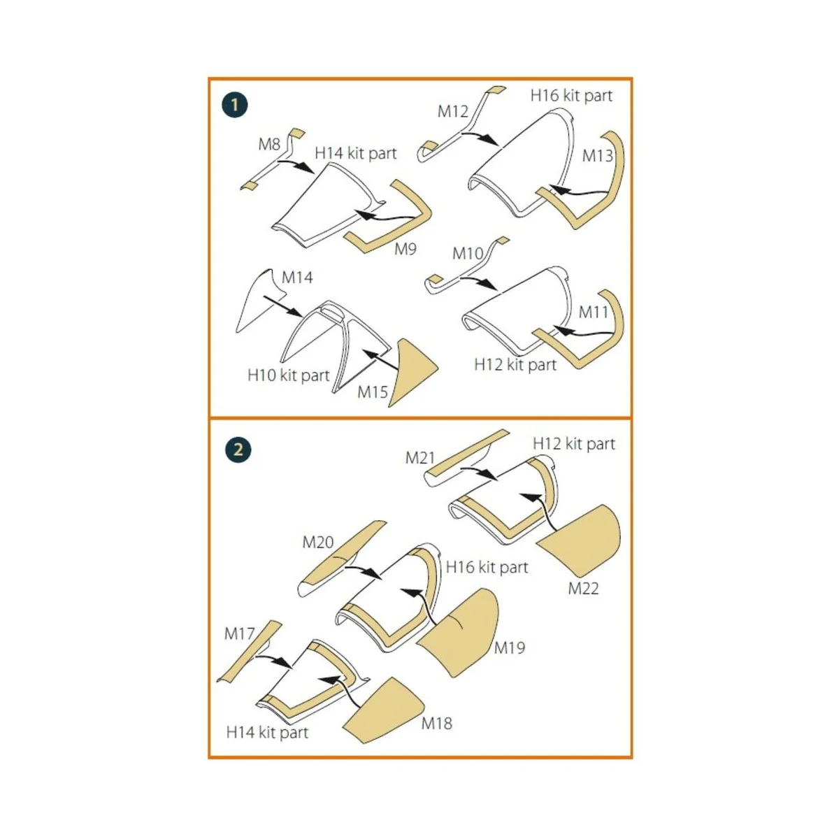 Mirage 2000B/N double-sided painting mask for Modelsvit kit, 1/72 -...