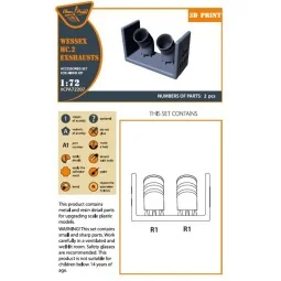 Wessex HC.2 Exhausts for Airfix kit, 1/72 - Clear Prop Accessories ... 2
