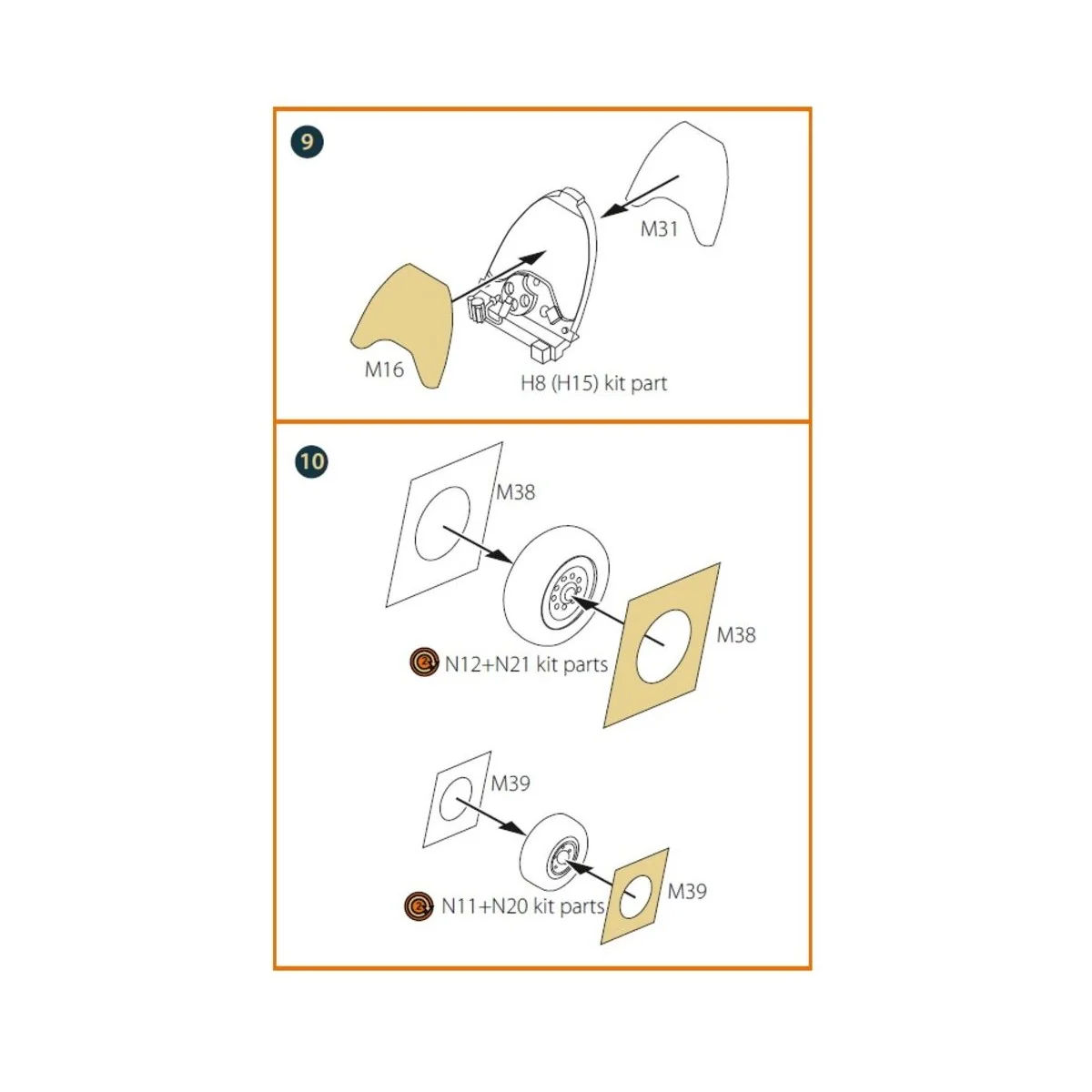 Mirage 2000B/N double-sided painting mask for Modelsvit kit, 1/72 -...