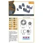 Wessex HC.2 Wheel set type 2 for Airfix kit, 1/72 - Clear Prop Acce...