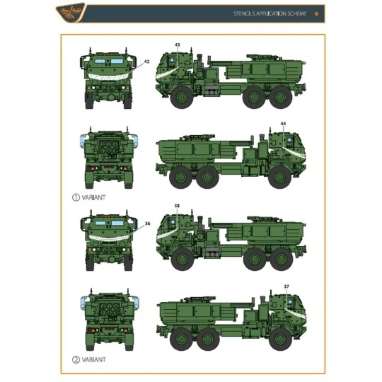 M142 Himars in Ukrainian Armed Forces decal set for Trumpeter, Fore...