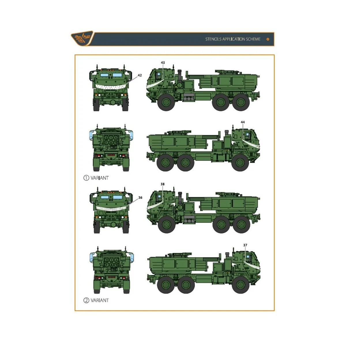 M142 Himars in Ukrainian Armed Forces decal set for Trumpeter, Fore...