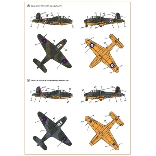 Gloster E28/39 Pioneer decal set, 1/72 - Clear Prop Accessories CPD...