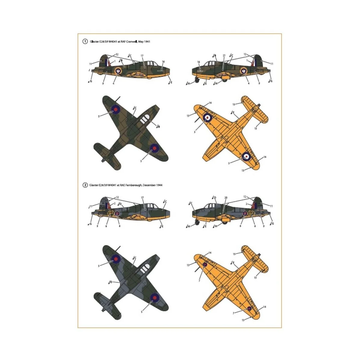 Gloster E28/39 Pioneer decal set, 1/72 - Clear Prop Accessories CPD...