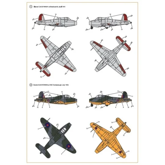 Gloster E28/39 Pioneer decal set, 1/72 - Clear Prop Accessories CPD...