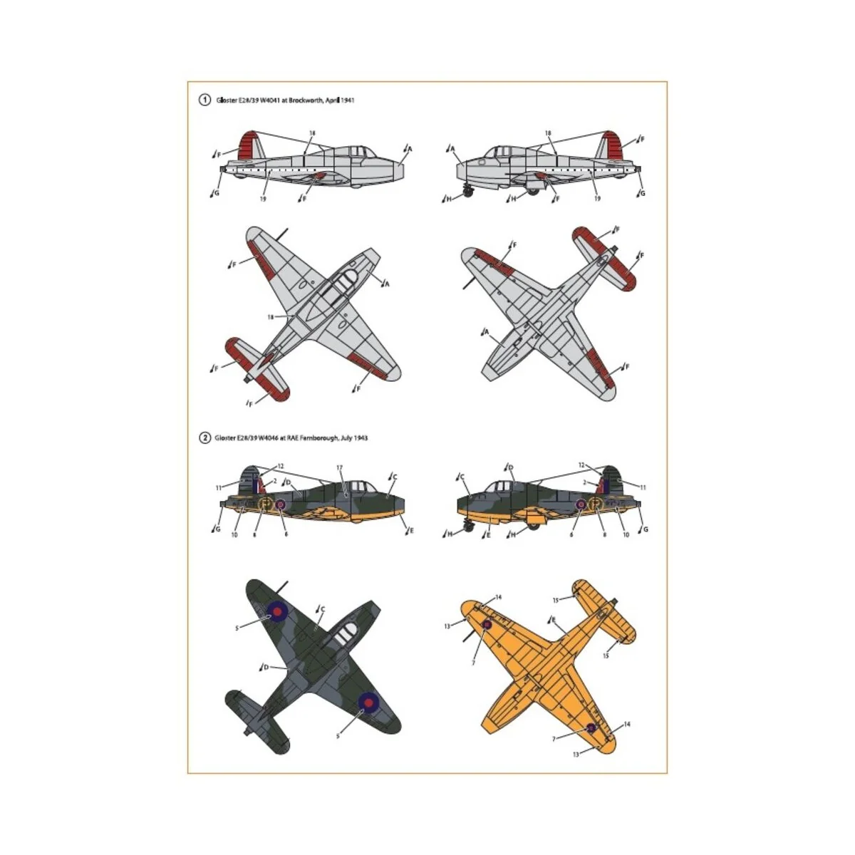 Gloster E28/39 Pioneer decal set, 1/72 - Clear Prop Accessories CPD...