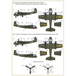 OV-1 A/JOV-1A Mohawk decal set, 1/72 - Clear Prop Accessories CPD72006 2