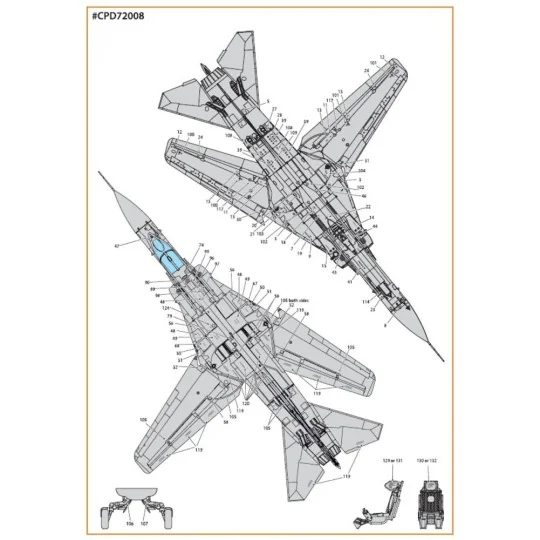 MiG-23ML, MLA, MLD, P, MLAE standard stencils for CP kits and other...