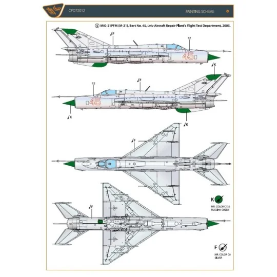 MiG-21 in Ukrainian Service, 1/72 - Clear Prop Accessories CPD72012
