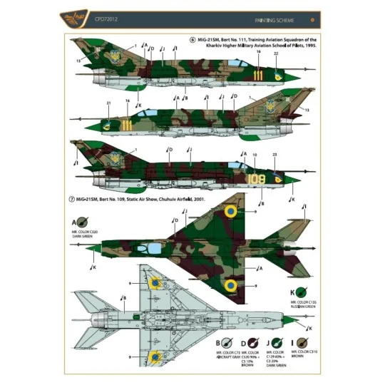 MiG-21 in Ukrainian Service, 1/72 - Clear Prop Accessories CPD72012