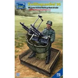 WWII German Zwillingssockel 36 Anti-Aircraft MG Mount w.Solider(inc...