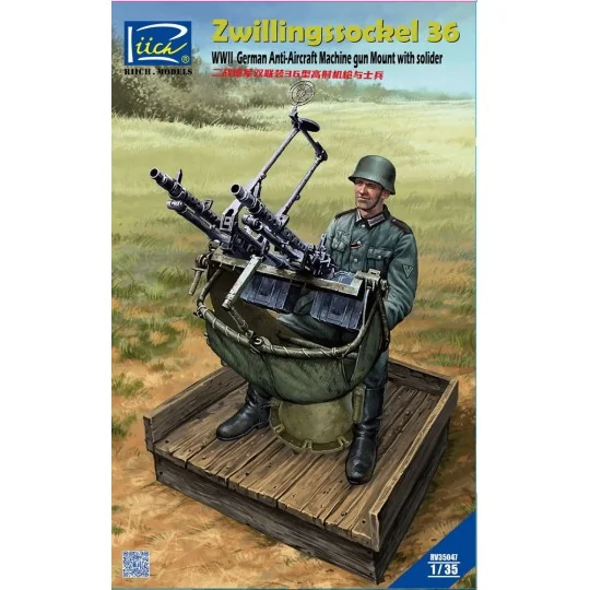 WWII German Zwillingssockel 36 Anti-Aircraft MG Mount w.Solider(inc...