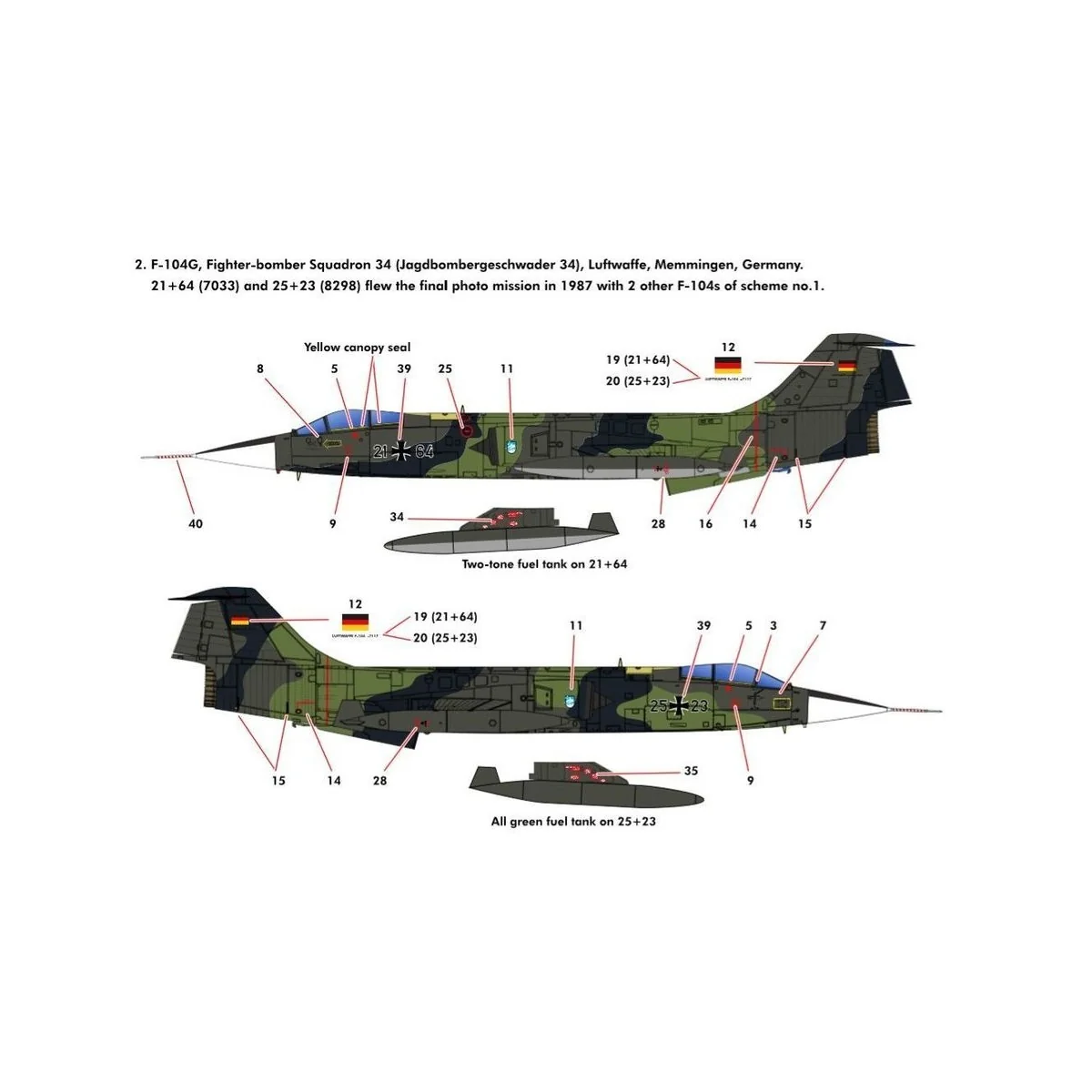 F-104G German Air Force and Marine, 1/48 - KINETIC K48083
