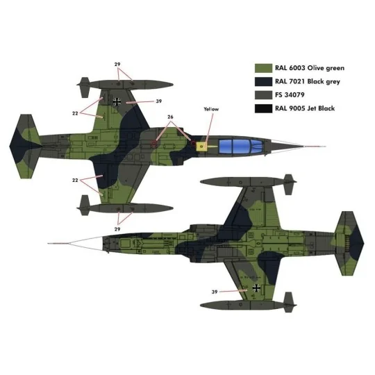F-104G German Air Force and Marine, 1/48 - KINETIC K48083