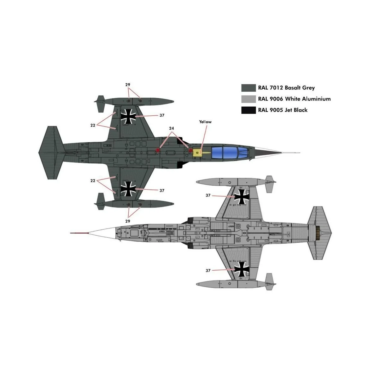 F-104G German Air Force and Marine, 1/48 - KINETIC K48083