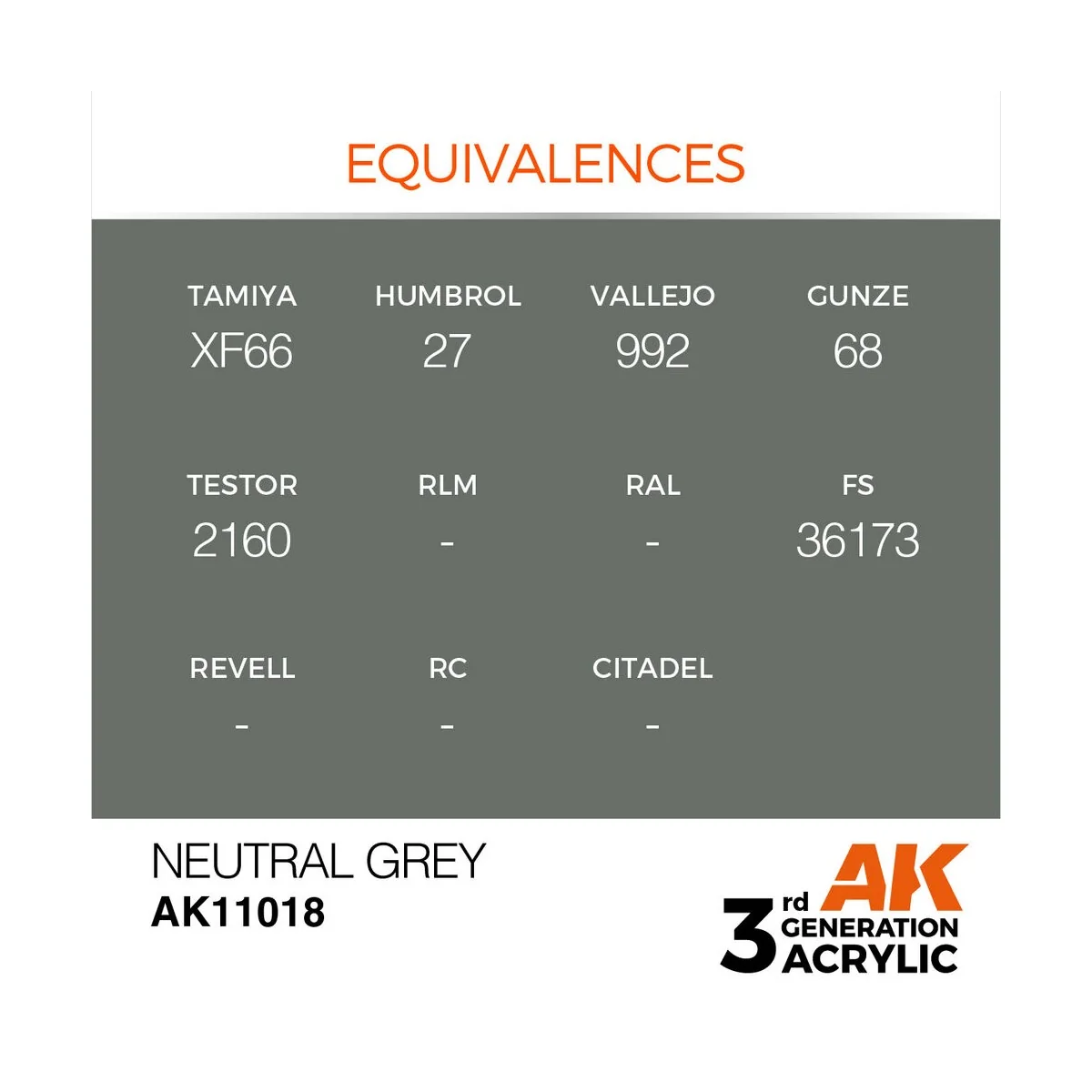 Neutral Grey 17ml - AK Interactive AK11018