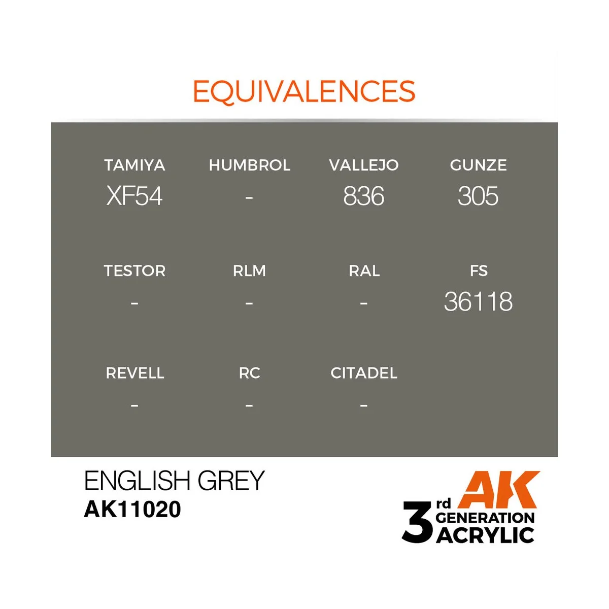 Inglés Grey 17ml - AK Interactive AK11020