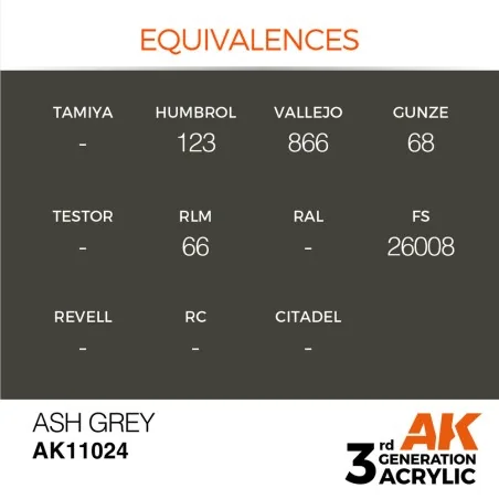 Ash Grey 17ml - AK Interactive AK11024