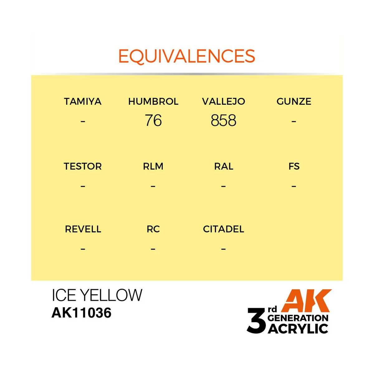 Ice Yellow 17ml - AK Interactive AK11036