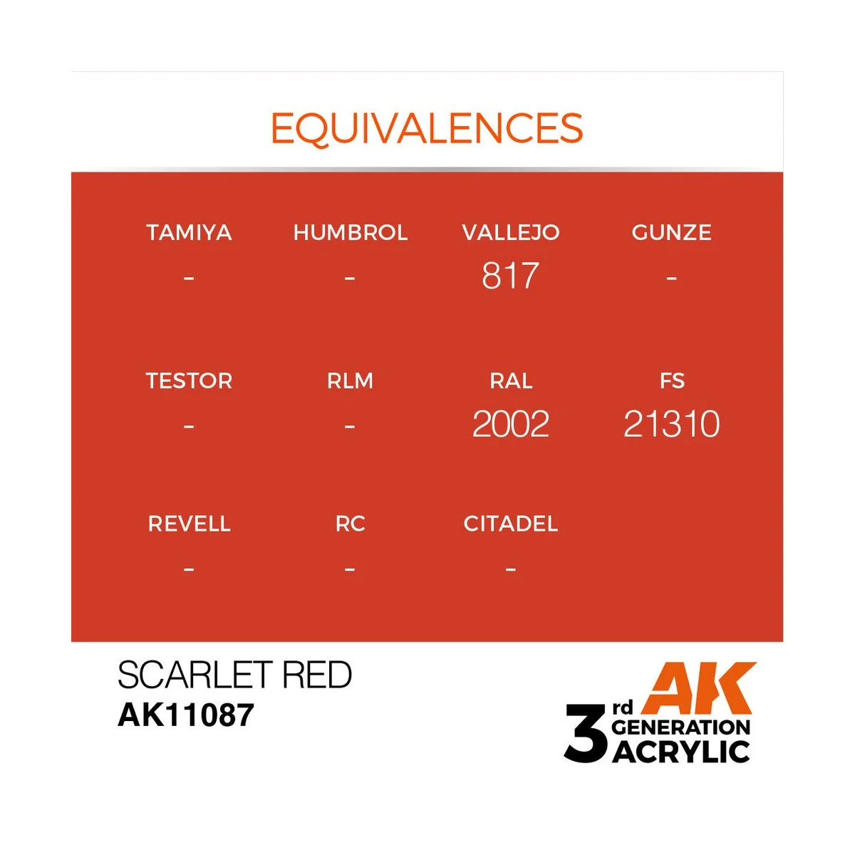 Scarlet Red 17ml - AK Interactive AK11087