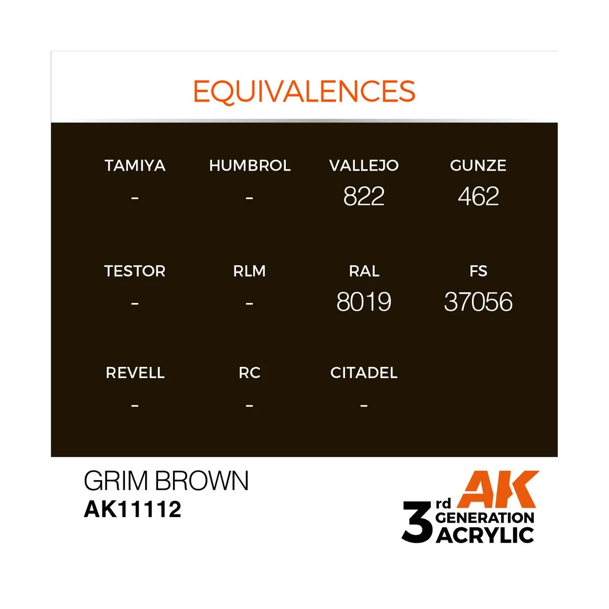 Grim Brown 17ml - AK Interactive AK11112